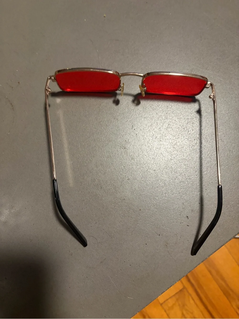 Red Rectangular Men’s Sunglasses